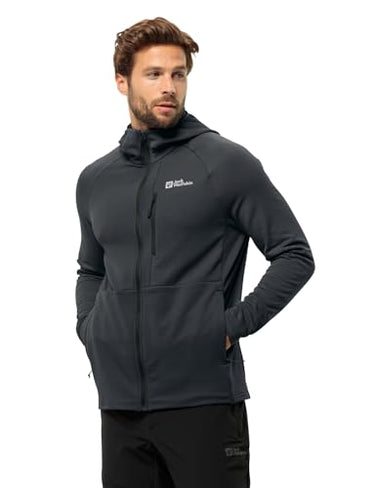 Jack Wolfskin Herren Kolbenberg Hooded Fz Fleece-Jacke, Phantom, EU im Sale